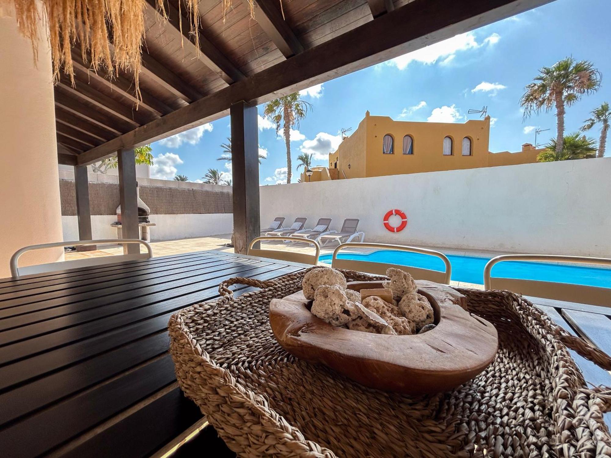 House Boho Palm With Private Heated Pool And Garden, 3 Bedrooms, Wi-Fi Corralejo Exteriör bild